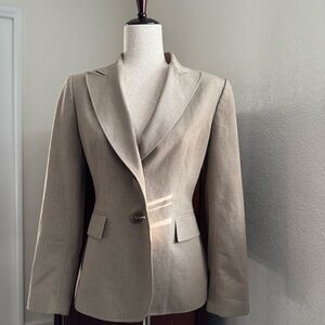 Tahari Arthur S. Levine Tan Blazer Jacket |Size 6